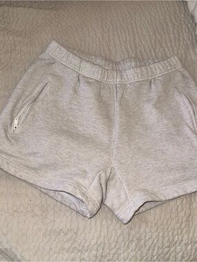 Light Heather Gray Athletic Drawstring Shorts